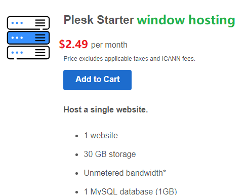 Plesk window hosting